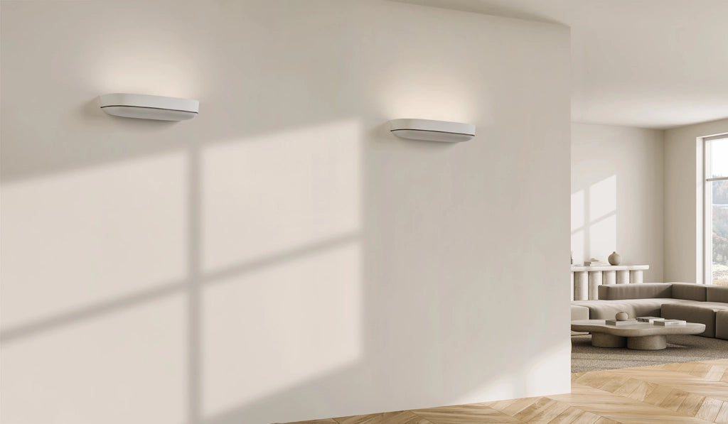 ELLADE Applique a parete 3 luci attacco GX53 in gesso bianco con rifinitura Bronzo