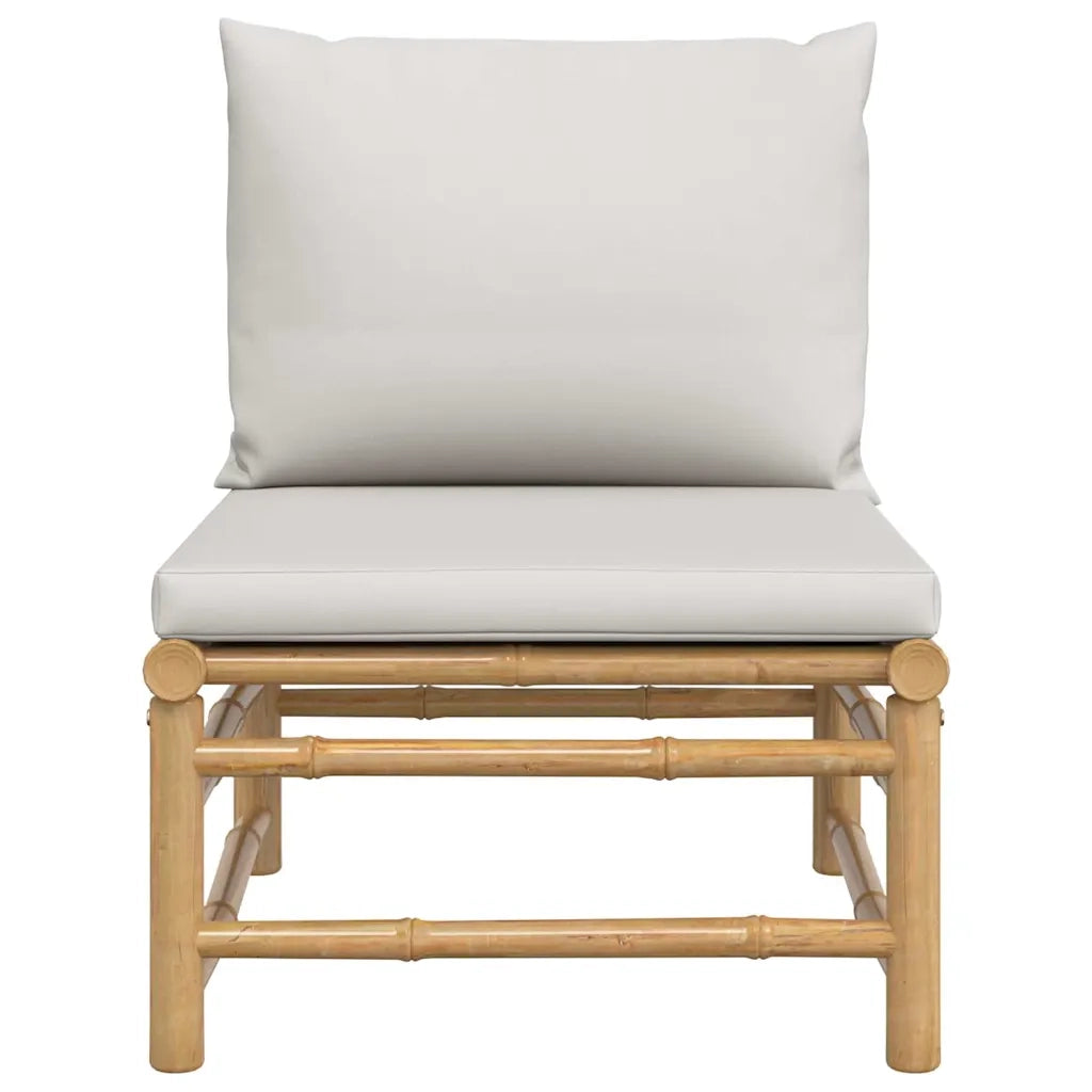 Divano Centrale da Giardino con Cuscini Grigio Chiaro BambÃ¹cod mxl 94676