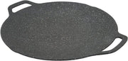 Piatto per BBQ rotondo con 6 strati di rivestimento e testura a guscio - Ideale per campeggiare - 34cm
