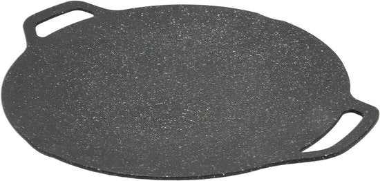 Piatto per BBQ rotondo con 6 strati di rivestimento e testura a guscio - Ideale per campeggiare - 34cm