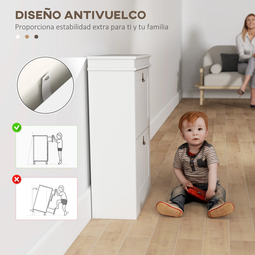 Scarpiera con 2 Ante e Ripiani Regolabili per 10 Paia di Scarpe ¨C Minimal ¨C 54x24x82,5 cm