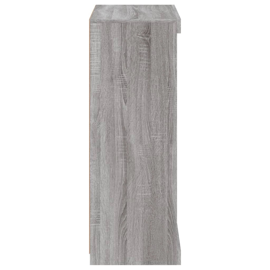 Buffet credenza cassettiera armadio mobile contenitore organizer per cucina soggiorno salotto con luci LED Sonoma 60,5 x 37 x 100 cm grigio 02_0030077