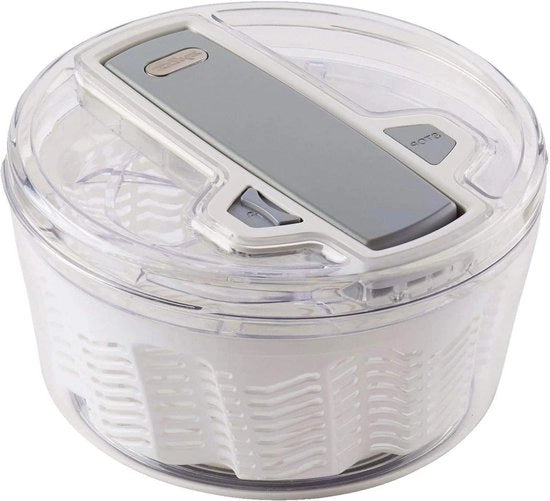 Asciugaplastico Grande Spinner in Plastica Bianca - Centrifuga per Insalate - Resistente all'Usura da Cucina - Garanzia 5 Anni