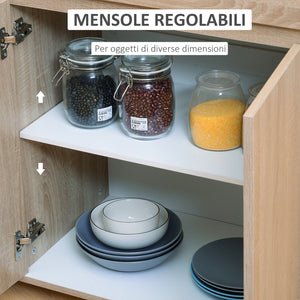 Easycomfort Carrello da Cucina con Ruote, Carrello Cucina con Cassetti Armadietto in Legno Truciolato 78x39.5x88.5cm