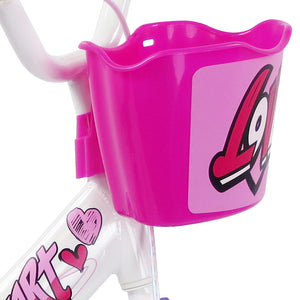 SCH HEART 12", bicicletta per bambini, adatta a bambini tra i 3 e i 5 anni, per altezza tra 85 e 105 cm, cestino, trombe