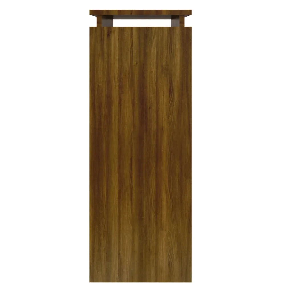 Tavolino Consolle Rovere Marrone 80x30x80 cm Legno Multistrato 815218