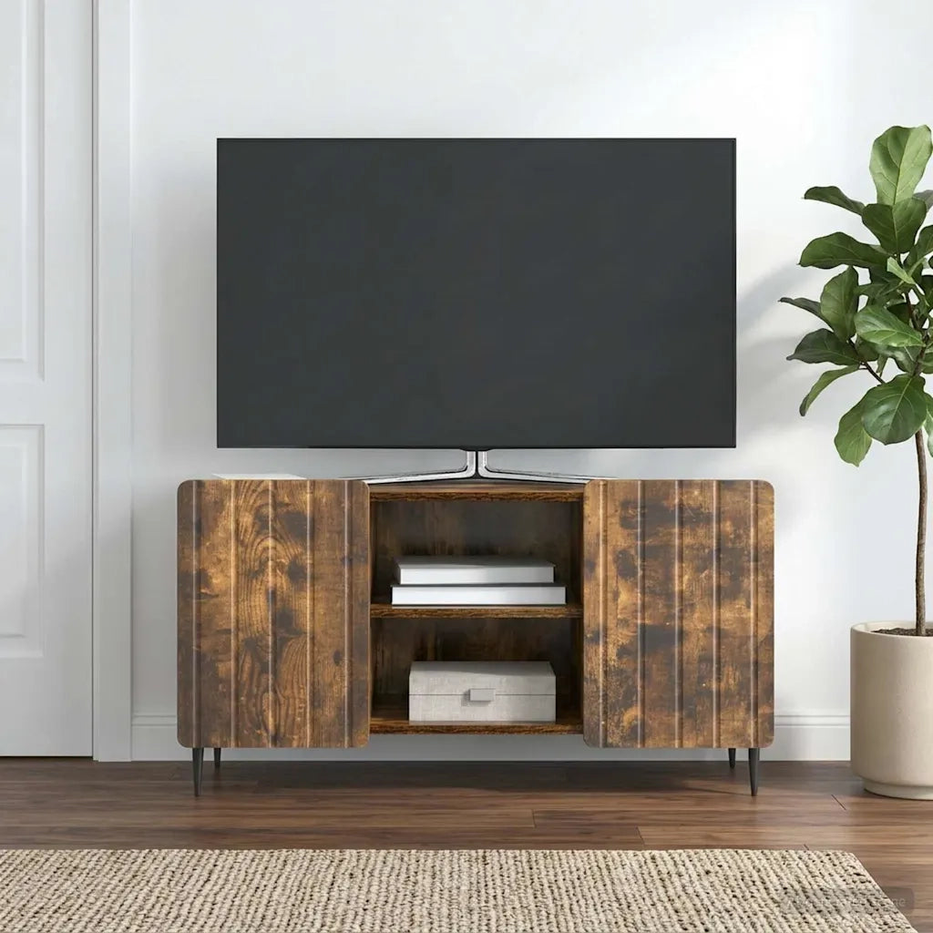 Mobile TV 102 x 34,5 x 52 cm Rovere Fumo Legno ingegnerizzato 894470