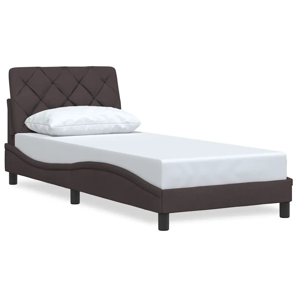 Giroletto senza Materasso Marrone Scuro 90x190 cm Tessuto 3310569