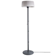 Riscaldatore elettrico per patio in acciaio grigio da 1500 W, indipendente, accessori da giardino