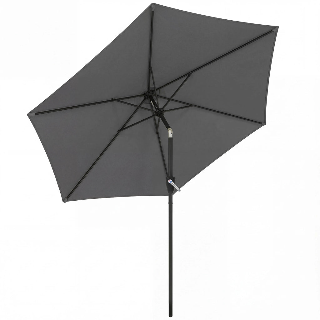 Ombrellone da balcone 270 cm pieghevole con manovella ¨C zephmum ¨C grigio scuro