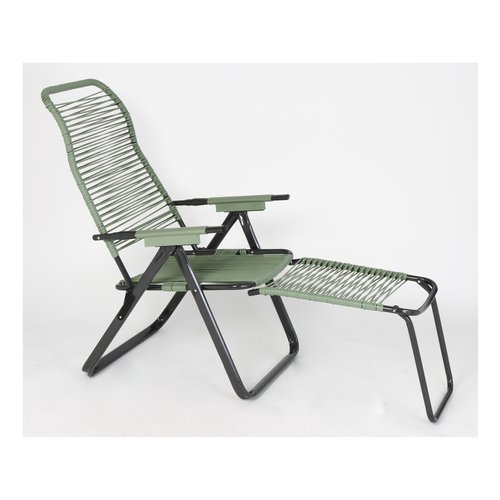 Sedia sdraio con poggiapiedi metal f.a.r. 5cordopes cordonata verde sa