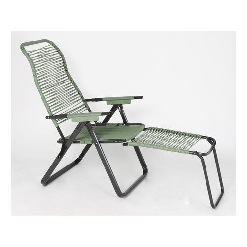 Sedia sdraio con poggiapiedi metal f.a.r. 5cordopes cordonata verde sa