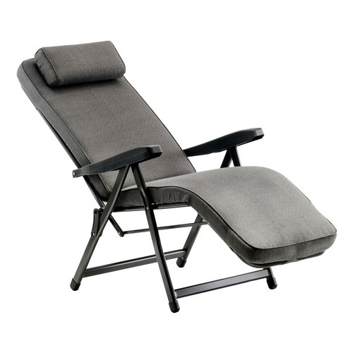 Sedia sdraio con poggiapiedi metal f.a.r. par79n paradiso grigio scuro