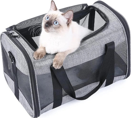 Porta cani e gatti Porta cani e gatti con valvola di ventilazione Apertura superiore Tasca rimovibile e morbida Tasca portatile per cani e gatti e cuccioli fino a 8 kg