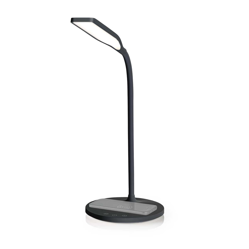 Lampada da scrivania a LED con dimmer e caricatore wireless 15 W Nero Nedis
