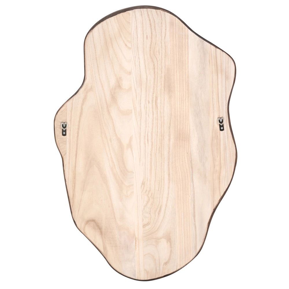 Specchio da Parete in Stile Scandinavo con Cornice in Legno di Paulownia Marrone Menville