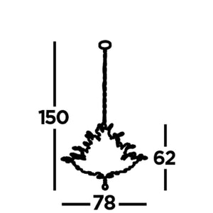 Sospensione Contemporanea Mazzo Acciaio Cromo Vetro Trasparente 11 Luce E14