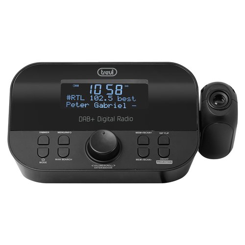 Radiosveglia trevi 0rc85d800 dab+ con proiezione black