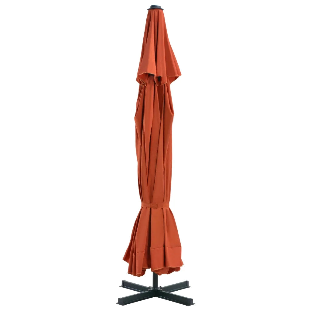 Ombrellone da Esterni-Ombrello da giardino con Palo in Alluminio 500 cm Terracotta