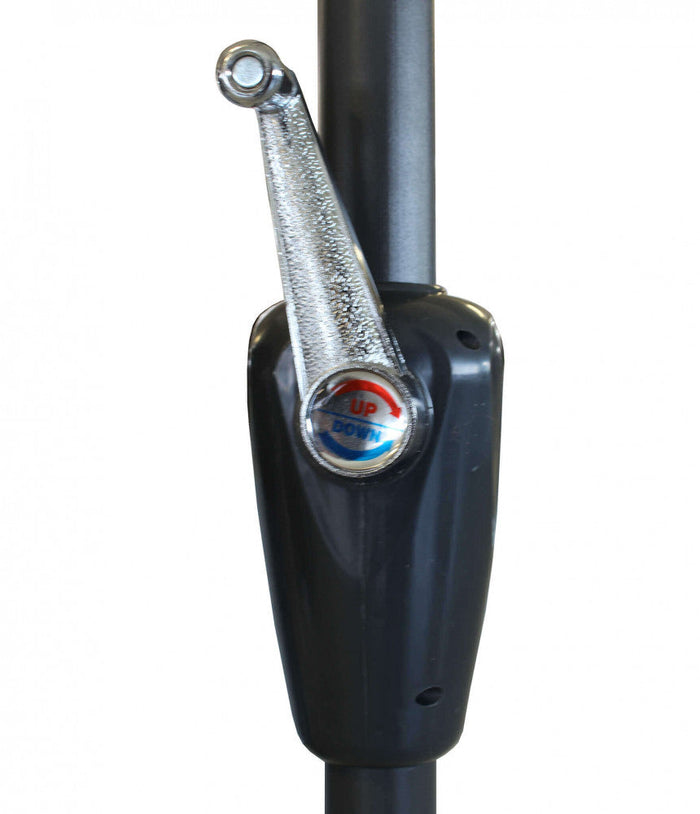 Ombrellone da Giardino 2x3 m Palo Ø38 mm Poly Eco in Acciaio Antracite