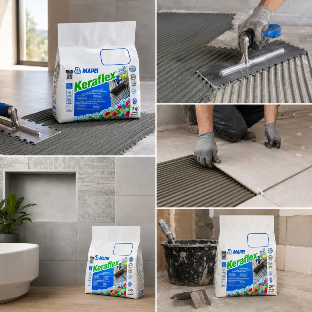 Mapei keraflex adesivo per piastrelle colore bianco da 2 kg