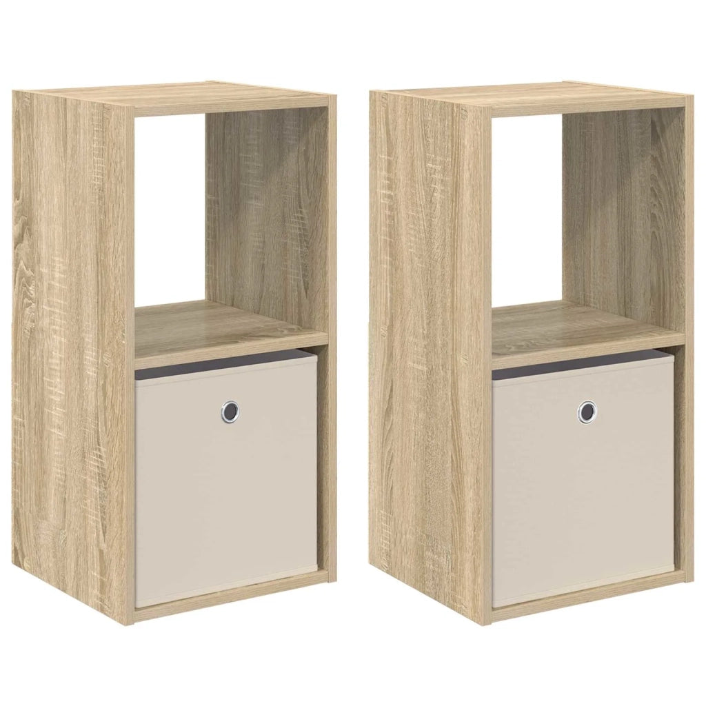 Set di 2 Comodini | Armadio da Notte | Mobiletto da notte con cassetto Rovere Sonoma 35 x 32 x 68,5 cm