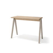Scrivania Herdasa effetto noce chiaro gambe faggio in talpa 75x107x49