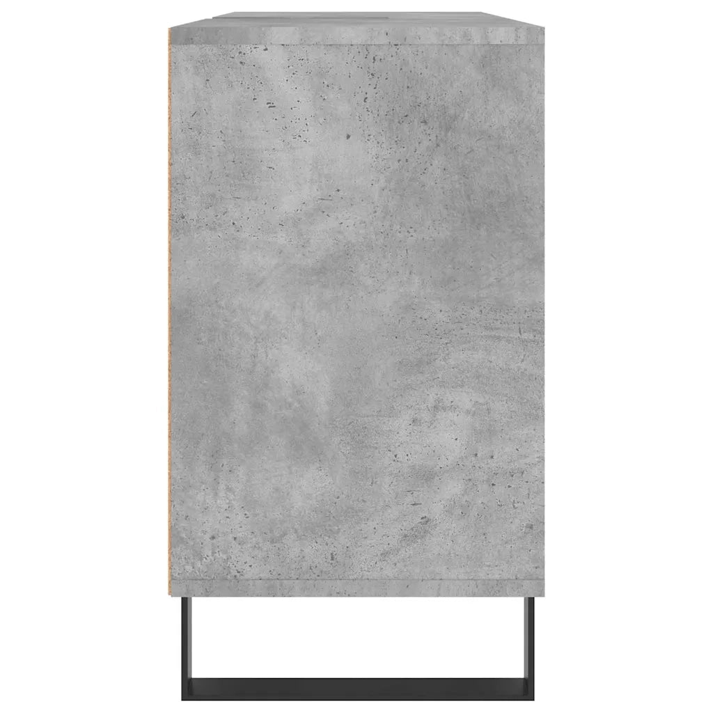 Armadietto da Bagno Grigio Cemento 80x33x60cm Legno Multistrato 831640