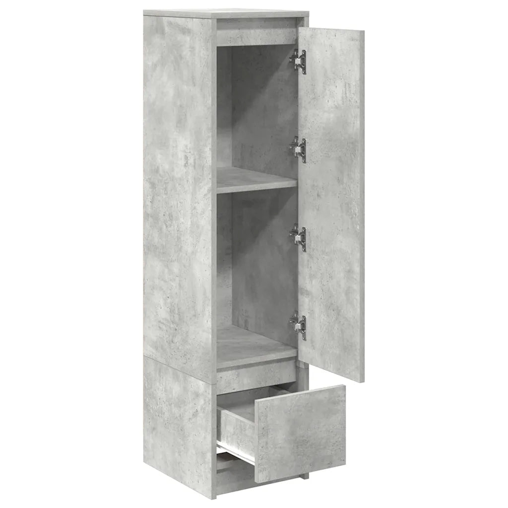 Credenza-Buffet-Armadio da cucina Grigio Cemento 29,5x34x119,5 cm in Legno Multistrato