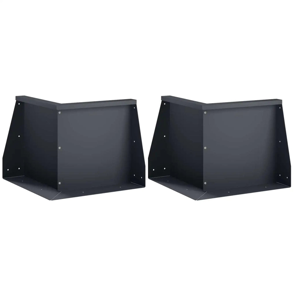 Muro di contenimento 2 pz 50 x 50 x 50 cm Acciaio Antracite 8015190