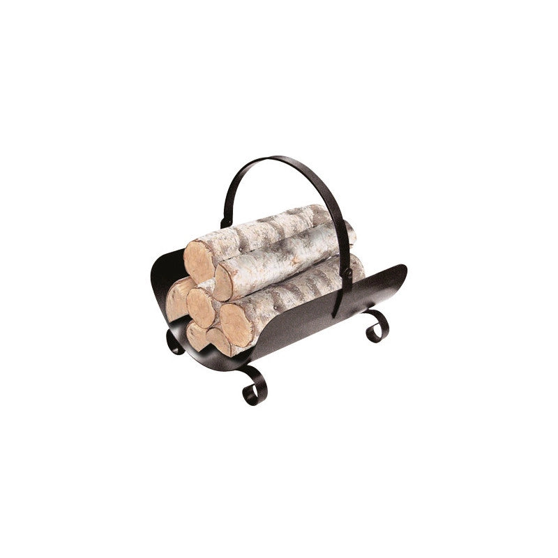 Portalegna Basket in metallo – design portatile 60 cm