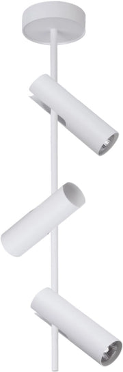 Faretto parete/soffitto tondo triplo bianco GU10 Leda