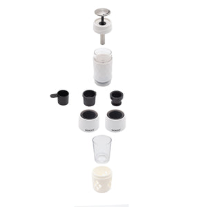 SOGO Caffettiera Manuale 3 in 1 per Capsule NESPRESSO, LAVAZZA, Caffè Macinato e Tè, Leggera e Portatile, Perfetta per Campeggio e Viaggi