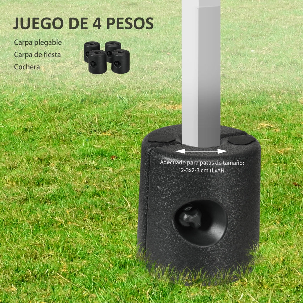 Set di 4 Pesi per Tende Pieghevoli ¨C zephmum ¨C Nero ?21,5/24x25,5 cm