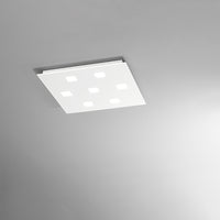 Plafoniera Moderna Pixel Metallo Bianco Acrilico 7 Luci Gx53