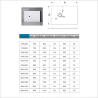 Piatto Doccia Bianco 70x100cm in Pietra Artificiale e Mesina Mista Effetto Ardesia Ruvido Piletta e Tubo inclusi Spessore di 3 cm