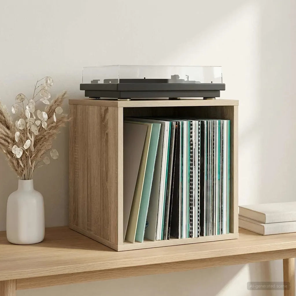 Scatola per album in vinile Rovere Sonoma 37 x 36,5 x 38 cm 8012846