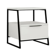 Rosita, Comodino 2 Ripiani, 45x41x50h cm Bianco