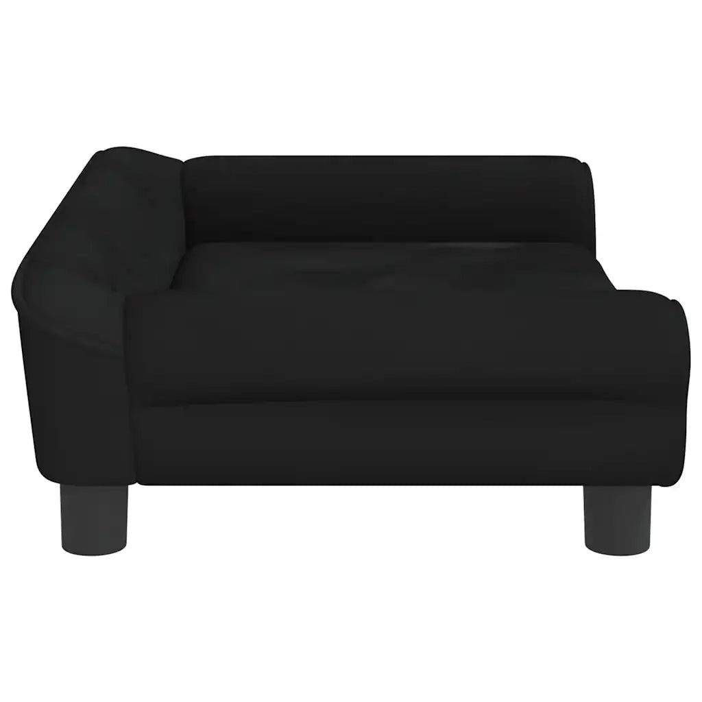 Lettino per Cani Nero 70x48x22 cm in Velluto 172016