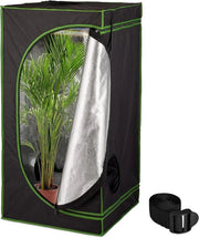 Tenda per crescita - Dimensioni: 120x60x60 cm - Foglio riflettente - Tenda per crescita oscurante nero/verde per coltivare piante