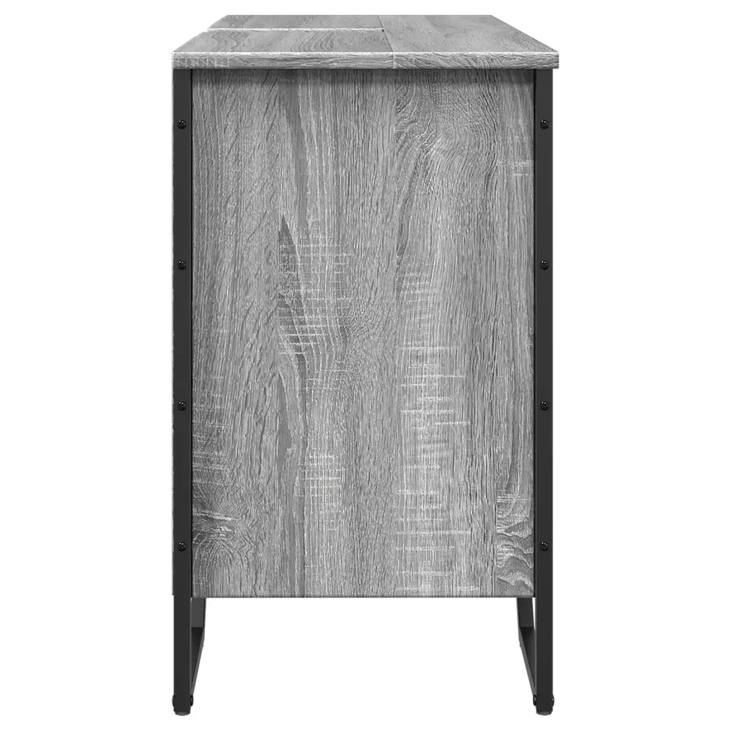 vidaXL Mobile Lavabo Bagno Grigio Sonoma 91x35x60 cm in Truciolato