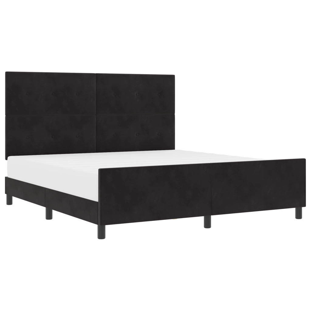 Letto in Velluto Nero  180x200 cm