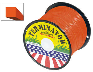filo quadrato decespugliatore terminator colore arancio mm 3,3x190 mt cod:ferx.vit32865
