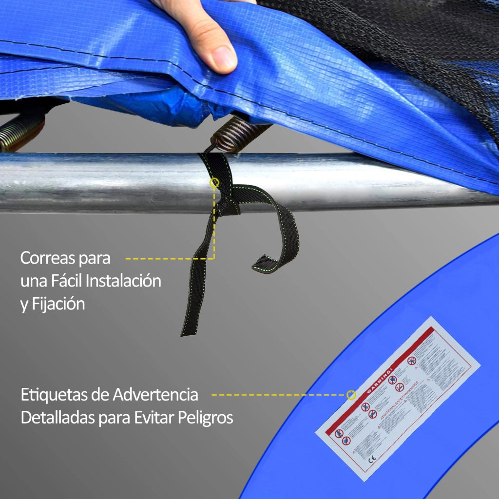 Copertura Protettiva Imbottita per Trampolino Elastico ¨C zephmum ¨C Blu ?366 cm