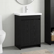 Set di mobili per il bagno Rovere Nero 81 x 40 x 84,5 cm 3404283