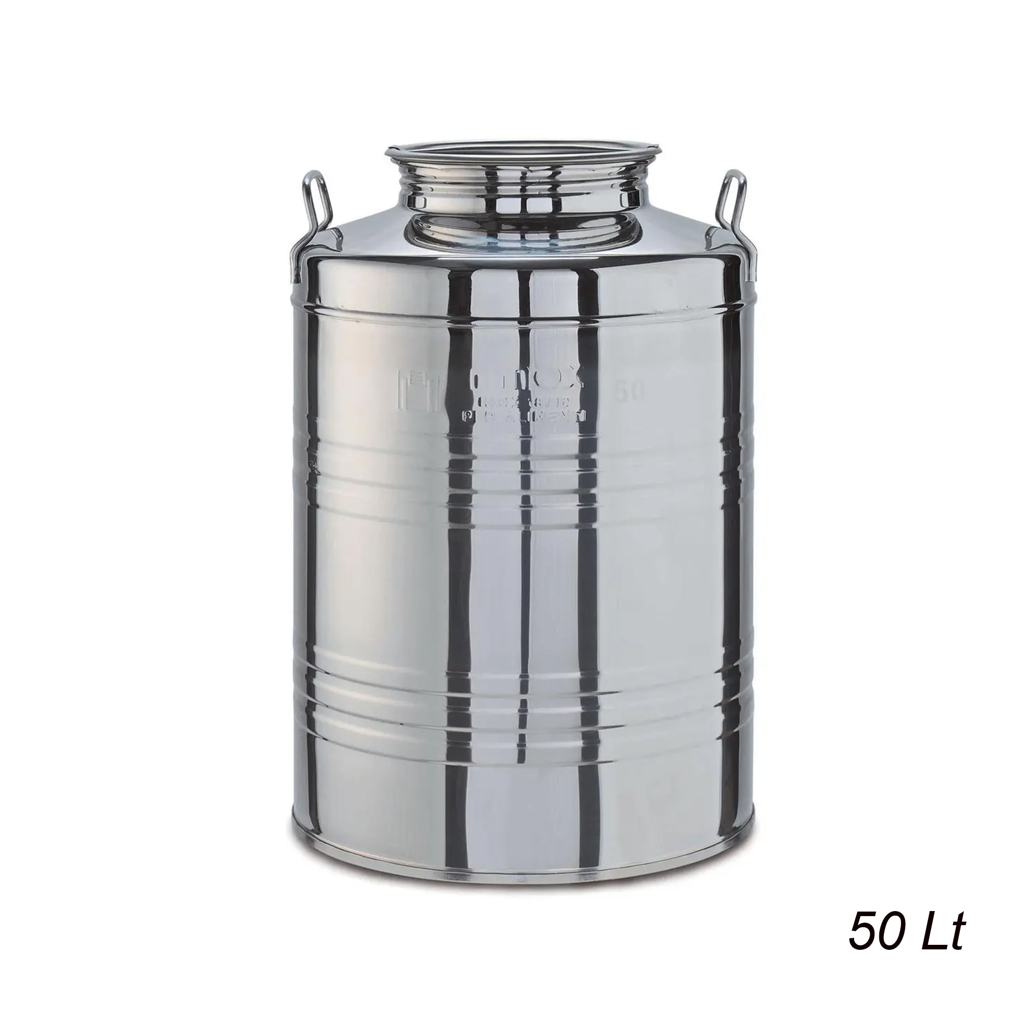 Contenitore In Acciaio Inox 50lt Per Olio Con Predisposizione Rubinetto