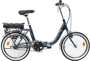 I-bike fold bicicletta elettrica a pedalata assistita pieghevole adulto taglia unica unisex verde