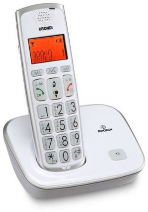 Brondi bravo gold telefono dect bianco identificatore di chiamata - 8015908731613