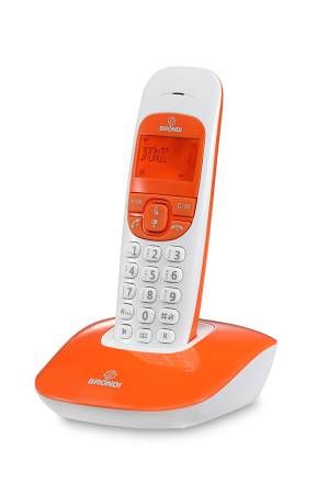 Brondi nice telefono dect arancione, bianco identificatore di chiamata - 10273213