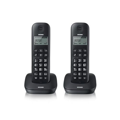 Telefono cordless brondi gala twin 10273810 nero dect display alfanum. id chiamate - BROGALATWINBK